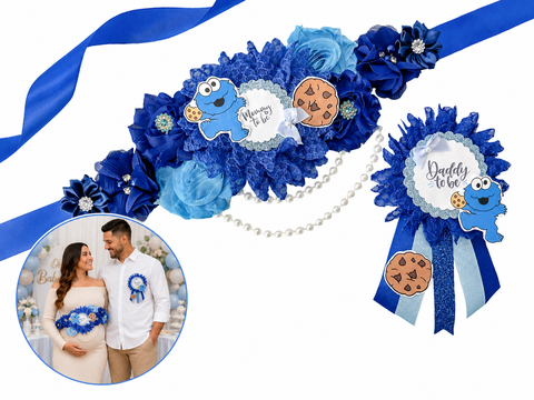 Cookie Monster Mommy to be Baby Shower Maternity Sash