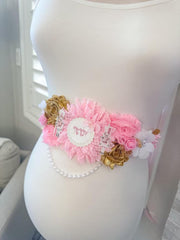 Pink Nutcracker Gender Reveal Baby Shower Mommy to be Sash