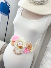 Boho Blush Pink Baby Shower Mommy to be Sash