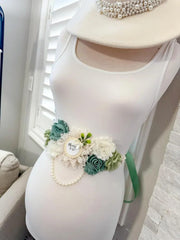 Greenery Baby Shower Mommy to be Sash