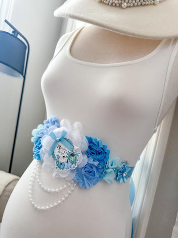 Blue Pumpkin Baby Shower Mommy to be Sash