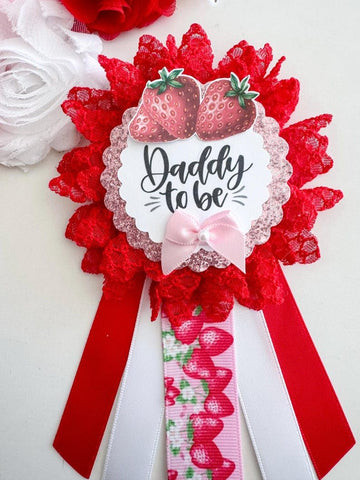 Strawberry Baby Shower Mom to be Sash