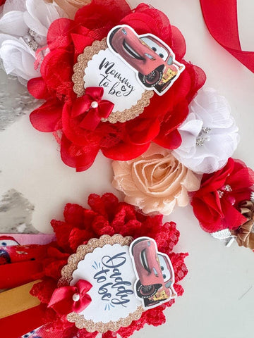 Cars Movie Lightening Mcqueen Baby Shower Mom to be Sash