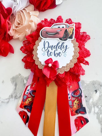 Cars Movie Lightening Mcqueen Baby Shower Mom to be Sash