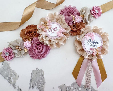 Boho Pink Baby Shower Mom to be Sash