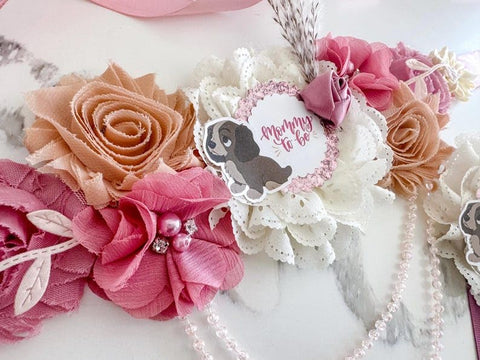 Lady Tramp Baby Shower Mom to be Sash