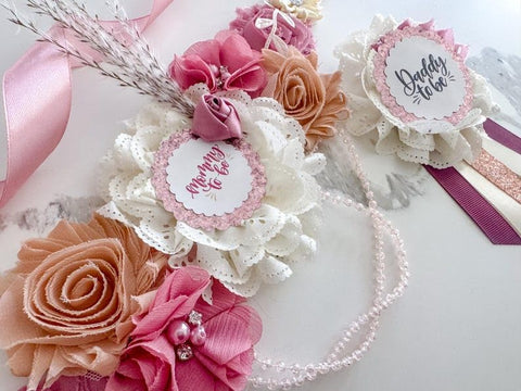 Mommy and Daddy to Be Baby Shower Mom to be Sash