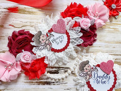 Cupid Little Sweetheart  Baby Shower Mommy to be Sash