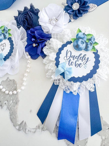 Blueberry Berry Sweet Baby Shower Mom to be Sash