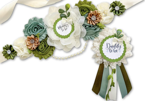 Greenery Baby Shower Mommy to be Sash