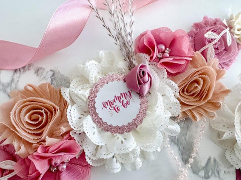 Mommy and Daddy to Be Baby Shower Mom to be Sash