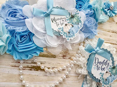 Blue Pumpkin Baby Shower Mommy to be Sash