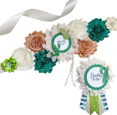 Cactus Baby Shower Mommy to be Maternity Sash