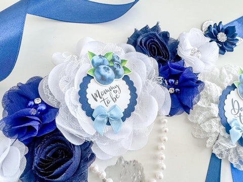 Blueberry Berry Sweet Baby Shower Mom to be Sash