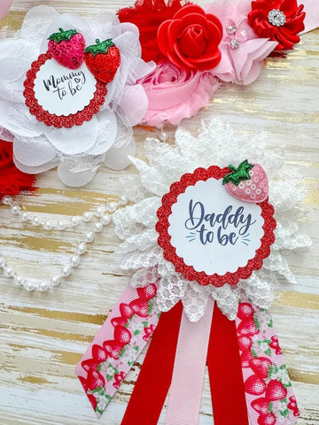 Strawberry Baby Shower Mommy to be Sash