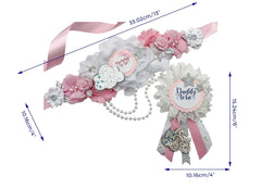 Pink Cloud Heaven Sent Baby Shower Mommy to be Sash