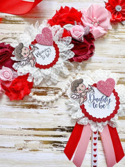 Cupid Little Sweetheart  Baby Shower Mommy to be Sash