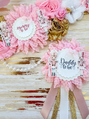 Pink Nutcracker Gender Reveal Baby Shower Mommy to be Sash