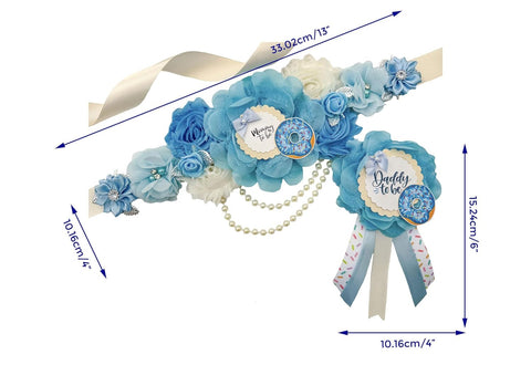 Blue Donut Baby Shower Mommy to be Sash