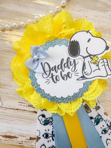 Snoopy Puppy Baby Shower Mom to be Sash