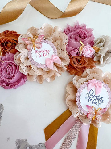 Boho Pink Baby Shower Mom to be Sash