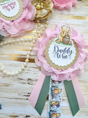 Pink Winnie Baby Shower Mommy to be Sash