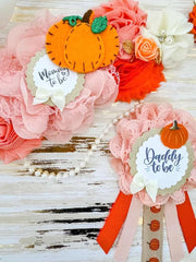 Orange Pumpkin Baby Shower Mommy to be Sash