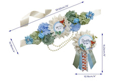 Blue and Sage Green Bambi Baby Shower Mommy to be Sash