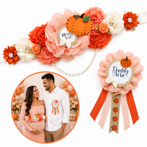 Orange Pumpkin Baby Shower Mommy to be Sash