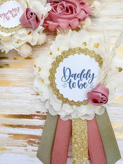 Sage And Pink Boho Baby Shower Mommy to be Sash