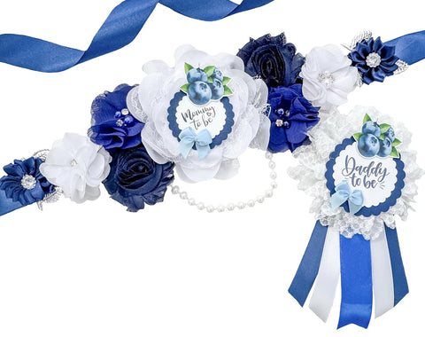 Blueberry Berry Sweet Baby Shower Mom to be Sash