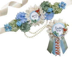 Blue and Sage Green Bambi Baby Shower Mommy to be Sash