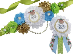 Blue Yoda Baby Shower Mommy to be Sash