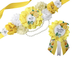 Lemon Baby Shower Mommy to be Maternity Sash