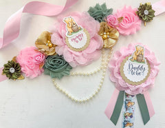 Pink Winnie Baby Shower Mommy to be Sash