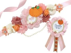 Pink Little Pumpkin Baby Shower Mommy to be Sash