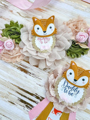 Pink Fox Woodland Baby Shower Mommy to be Sash