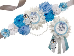 Snow Penguin Baby Shower Mommy to be Sash