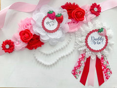 Strawberry Baby Shower Mommy to be Sash