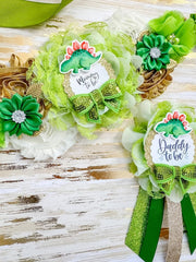 Green Baby Dinosaur Baby Shower Mommy to be Sash