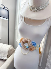 Blue Boho Baby Shower Mommy to be Sash