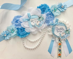 Blue Pumpkin Baby Shower Mommy to be Sash