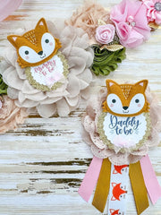 Pink Fox Woodland Baby Shower Mommy to be Sash