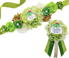 Green Baby Dinosaur Baby Shower Mommy to be Sash