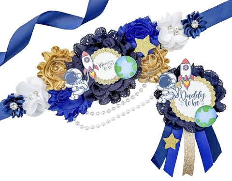 Outer Space Astronaut Baby Shower Mommy to be Sash