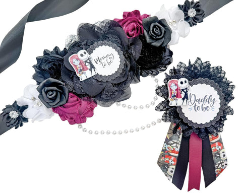 Nightmare Before Christmas Baby Shower Mommy to be Sash – Bump Blossoms