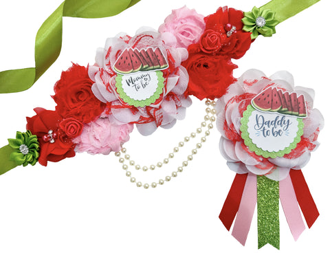 Berry Sweet Watermelon Baby Shower Mommy to be Sash