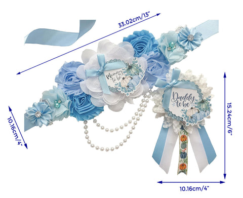 Blue Pumpkin Baby Shower Mommy to be Sash