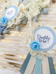 Boho Blue Panda Baby Shower Mommy to be Sash