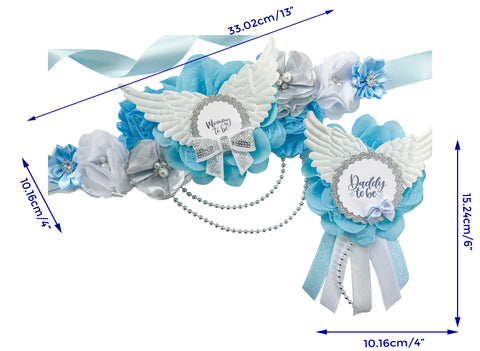 Boy Heaven Sent for Baby Shower Maternity Sash